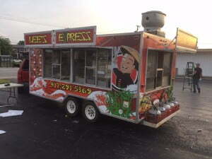 A food truck wrapped for lees express by the sign prints of joplin, MO.