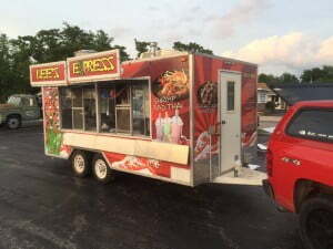 A food truck wrapped for lees express by the sign prints of joplin, MO.